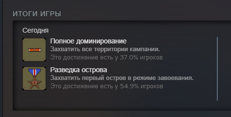 Достижение Полное доминирование и Разведка острова